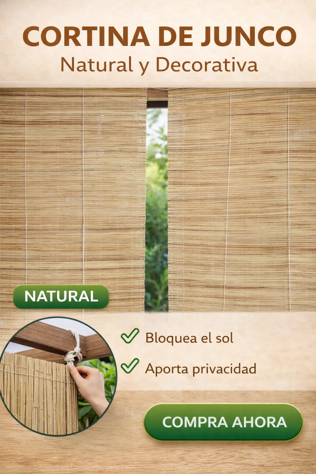 cortinas de junco